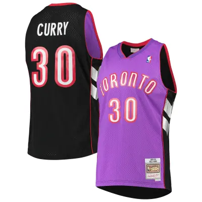 Men's Toronto Raptors Dell Curry Purple 2001/02 Hardwood Classics Swingman Jersey 01