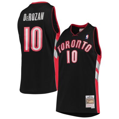 Men's Toronto Raptors DeMar DeRozan Black 2001/02 Hardwood Classics Swingman Jersey 01