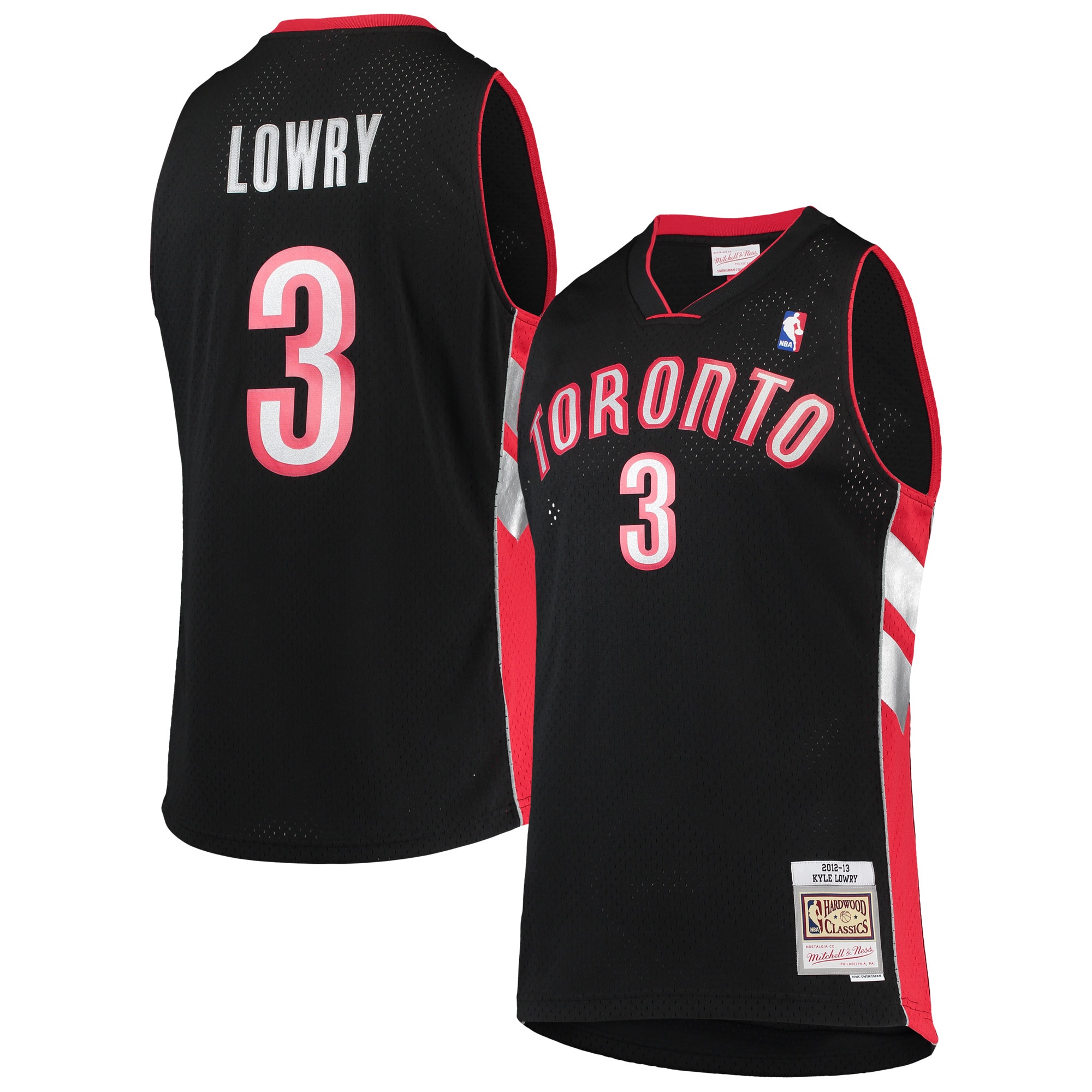 Men's Toronto Raptors Kyle Lowry Black 2001/02 Hardwood Classics Swingman Jersey