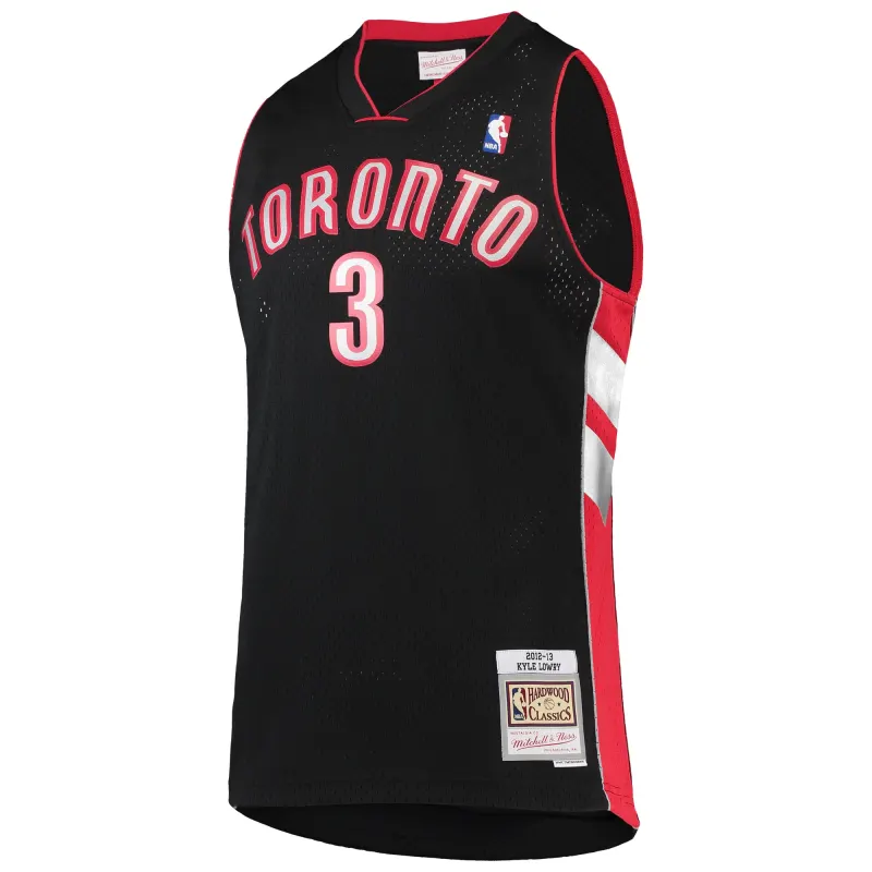 Men's Toronto Raptors Kyle Lowry Black 2001/02 Hardwood Classics Swingman Jersey
