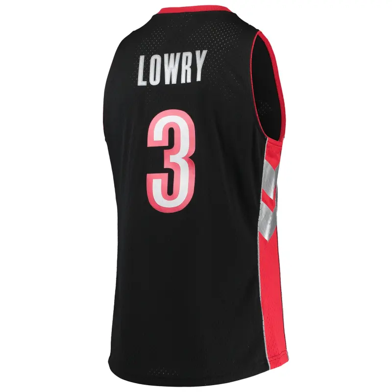 Men's Toronto Raptors Kyle Lowry Black 2001/02 Hardwood Classics Swingman Jersey