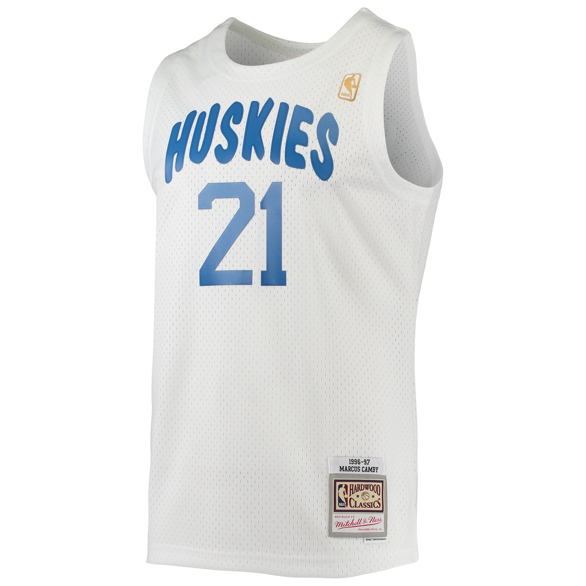 Men's Toronto Raptors Marcus Camby White 1996/97 Hardwood Classics Swingman Jersey
