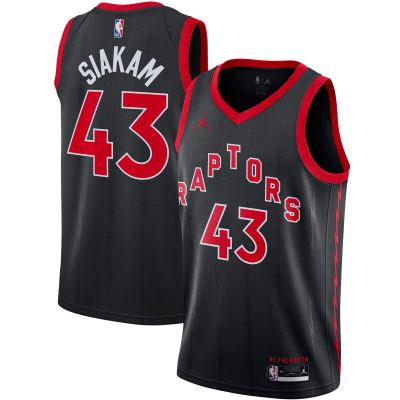 Men's Toronto Raptors Pascal Siakam Black 2020/21 Swingman Jersey - Statement Edition 01