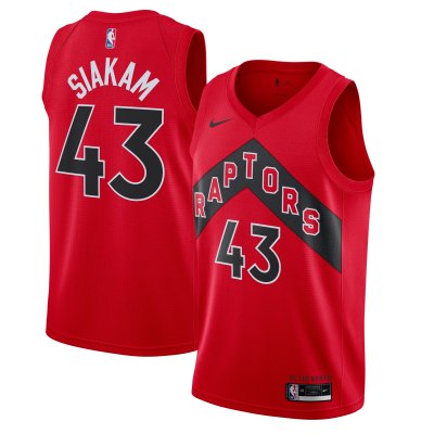 Men's Toronto Raptors Pascal Siakam Red 2020/21 Icon Swingman Jersey 01