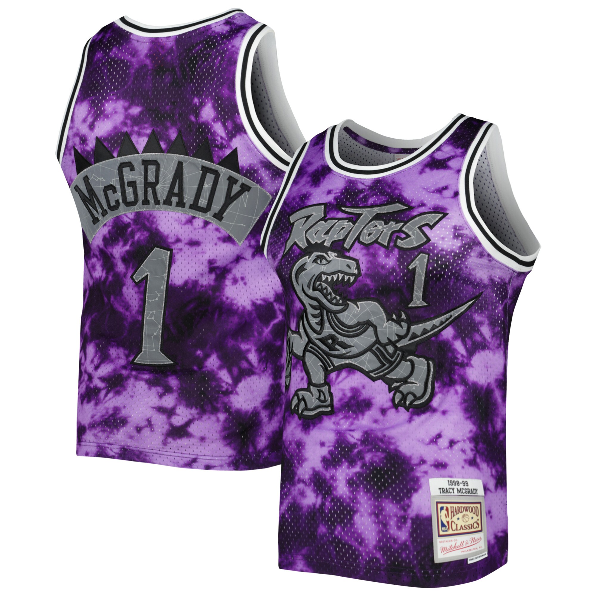 Men's Toronto Raptors Tracy McGrady Purple 1998/99 Galaxy Swingman Jersey
