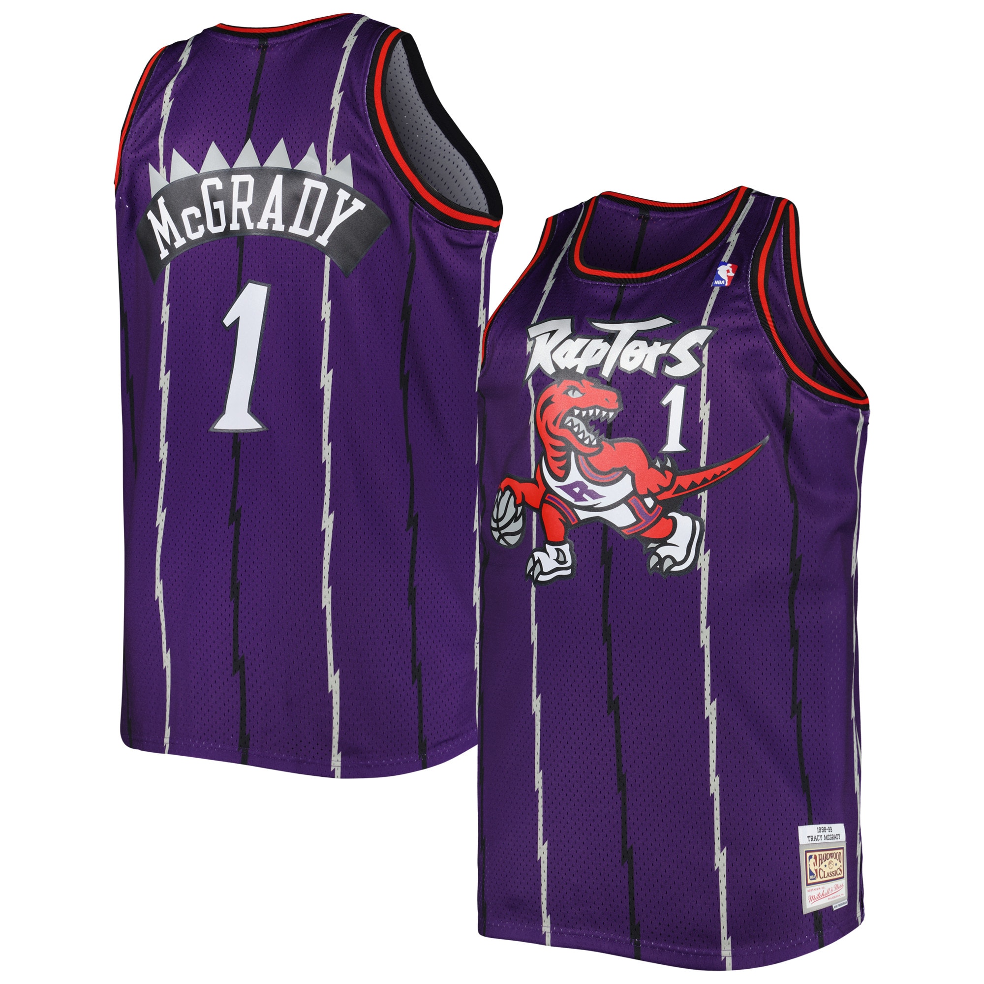 Men's Toronto Raptors Tracy McGrady Purple Big & Tall Hardwood Classics 1998/99 Swingman Jersey