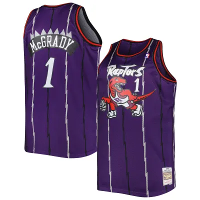 Men's Toronto Raptors Tracy McGrady Purple Big & Tall Hardwood Classics 1998/99 Swingman Jersey 01