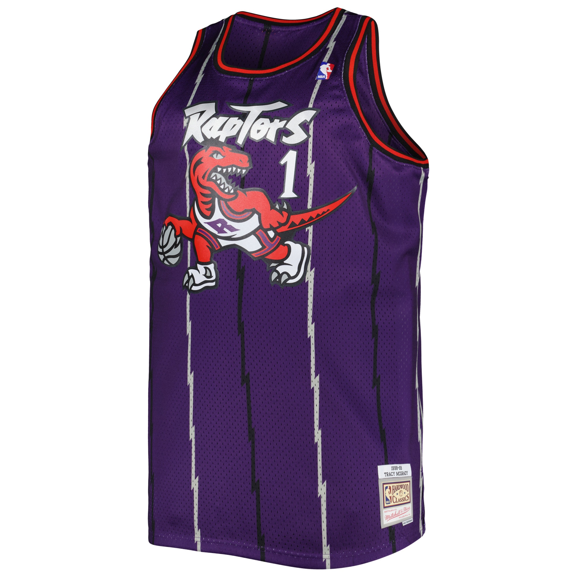 Men's Toronto Raptors Tracy McGrady Purple Big & Tall Hardwood Classics 1998/99 Swingman Jersey