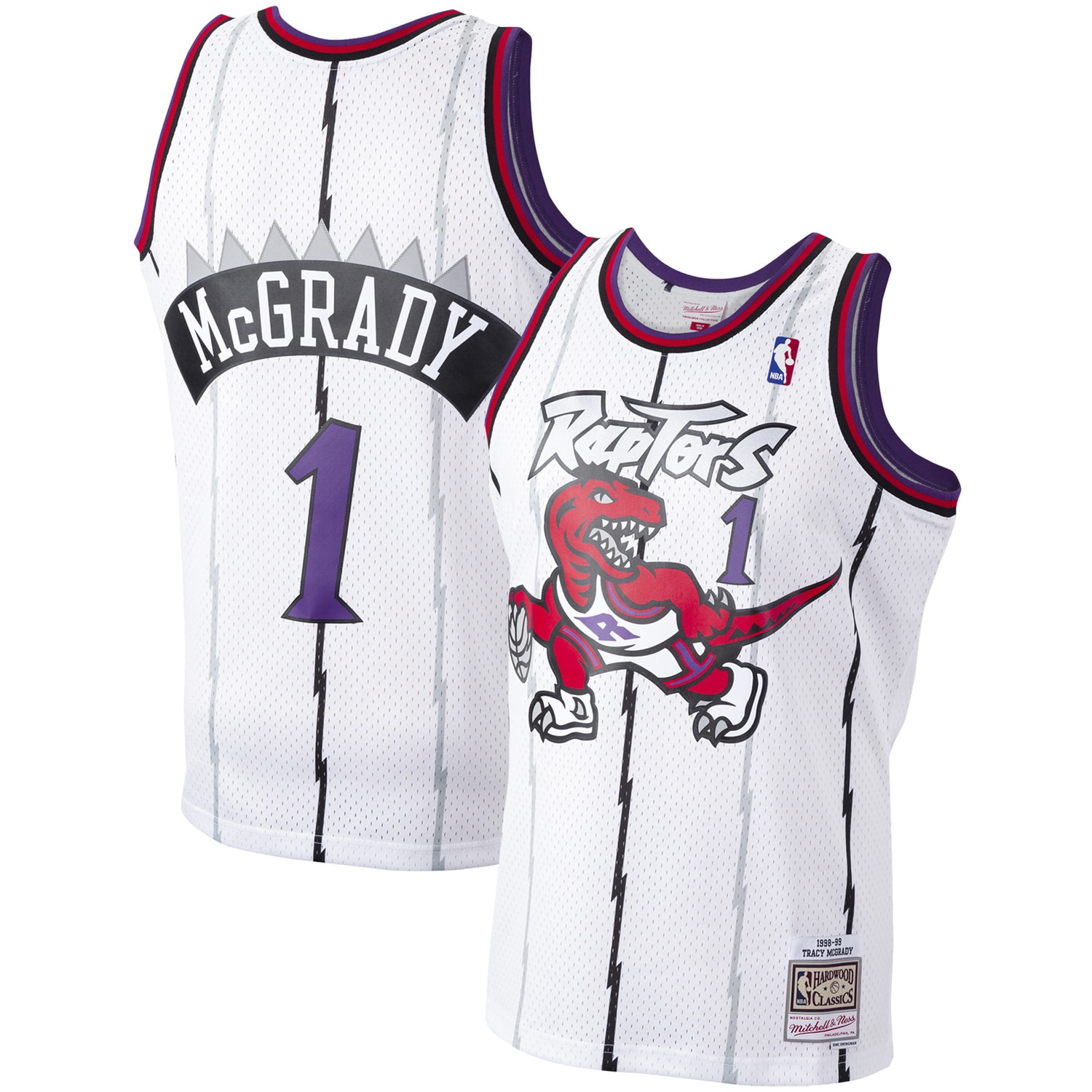Men's Toronto Raptors Tracy McGrady White 1998/99 Hardwood Classics Swingman Jersey