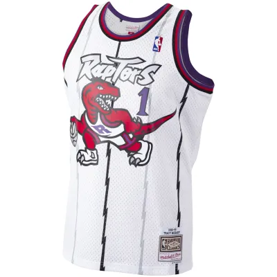 Men's Toronto Raptors Tracy McGrady White 1998/99 Hardwood Classics Swingman Jersey 02