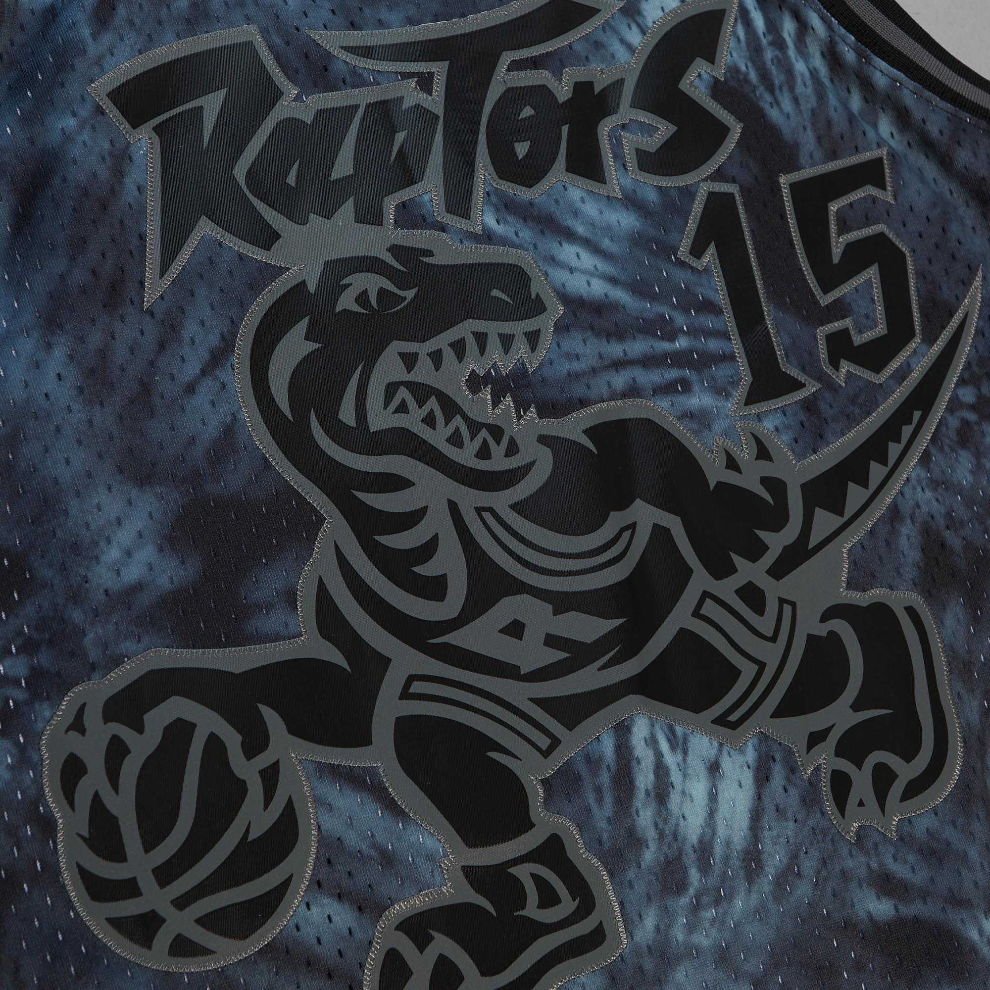 Men's Toronto Raptors Vince Carter Black Hardwood Classics 1998/99 Tie-Dye Swingman Jersey