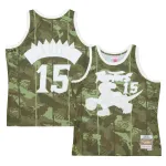 Men's Toronto Raptors Vince Carter Camo Hardwood Classics 1998/99 Ghost Green Swingman Jersey