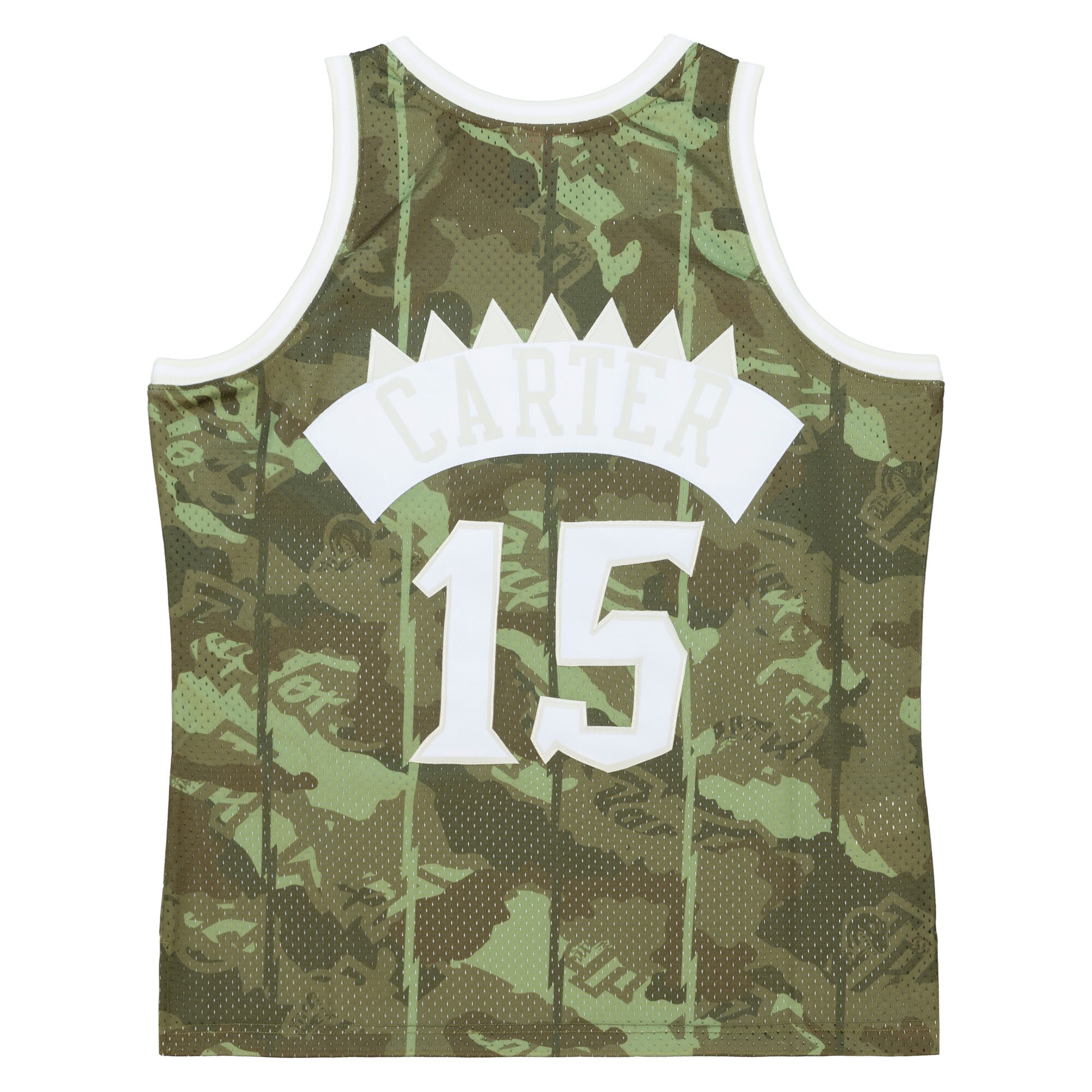 Men's Toronto Raptors Vince Carter Camo Hardwood Classics 1998/99 Ghost Green Swingman Jersey