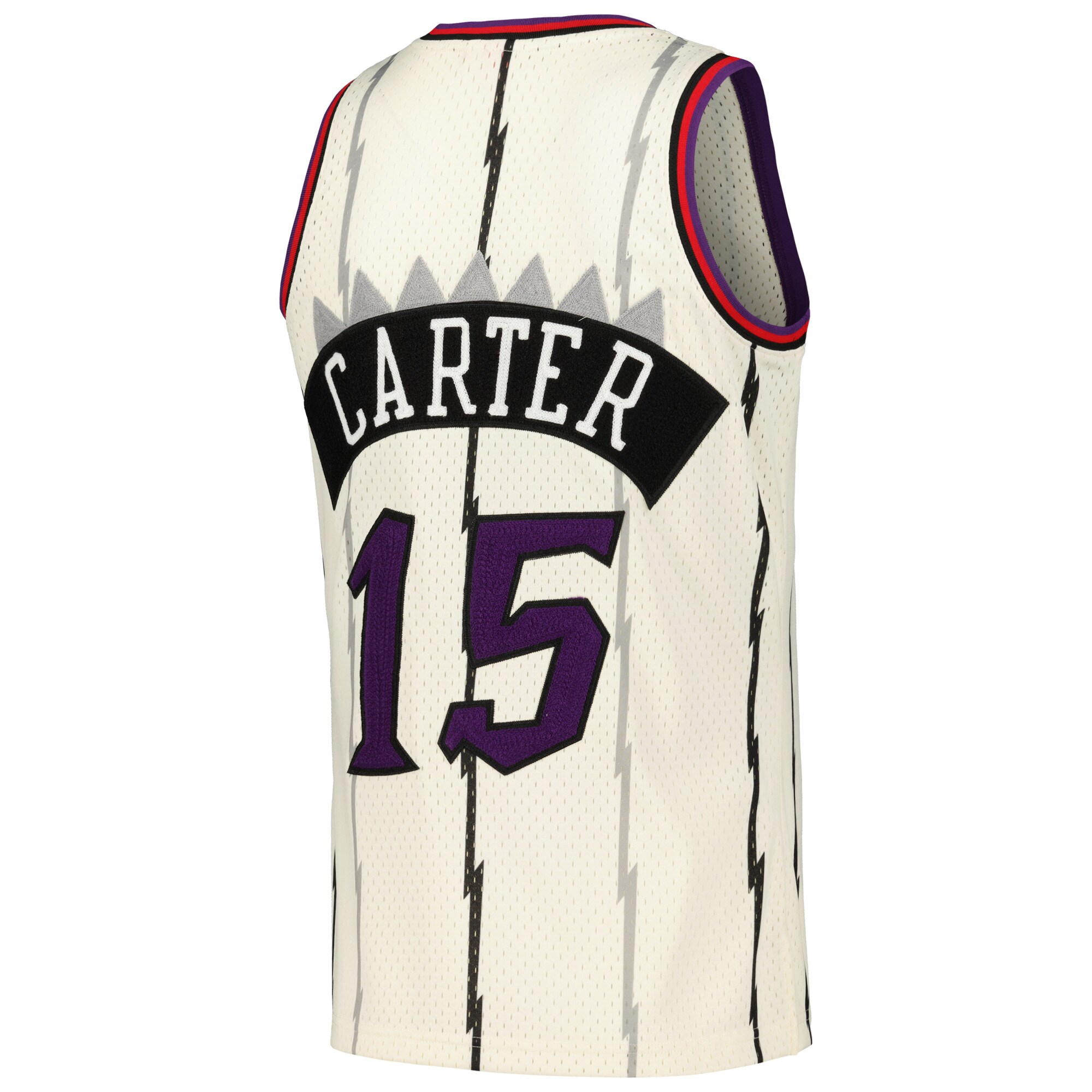 Men's Toronto Raptors Vince Carter Cream Chainstitch Swingman Jersey