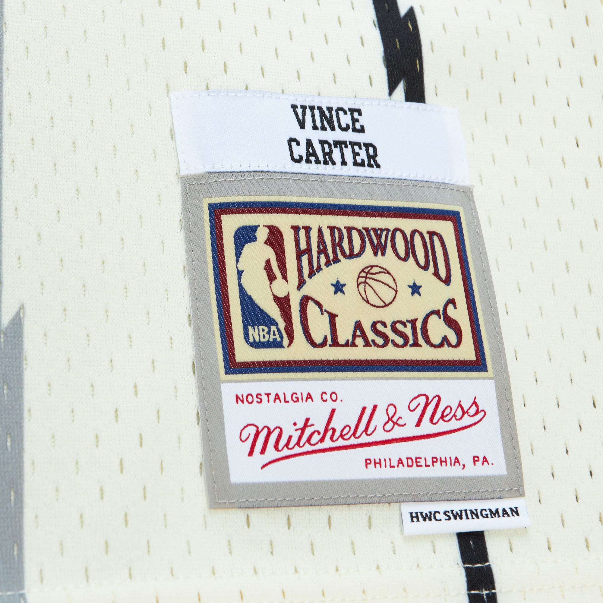 Men's Toronto Raptors Vince Carter Cream Chainstitch Swingman Jersey