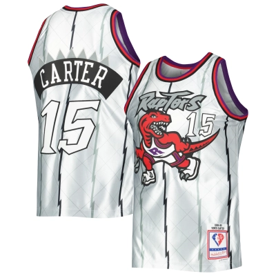 Men's Toronto Raptors Vince Carter Platinum 1998/99 Hardwood Classics 75th Anniversary Swingman Jersey 01