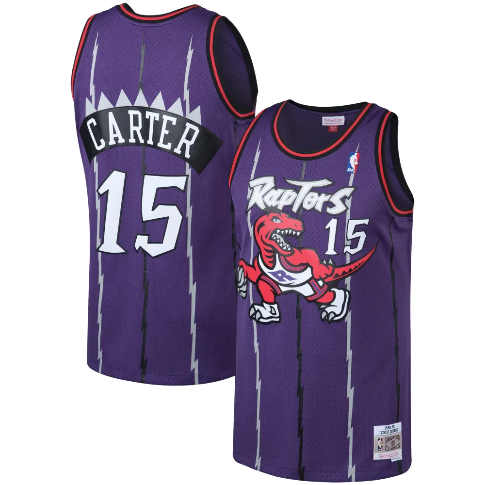 Men's Toronto Raptors Vince Carter Purple 1998/99 Big & Tall Hardwood Classics Swingman Jersey