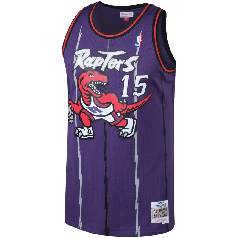 Men's Toronto Raptors Vince Carter Purple 1998/99 Big & Tall Hardwood Classics Swingman Jersey