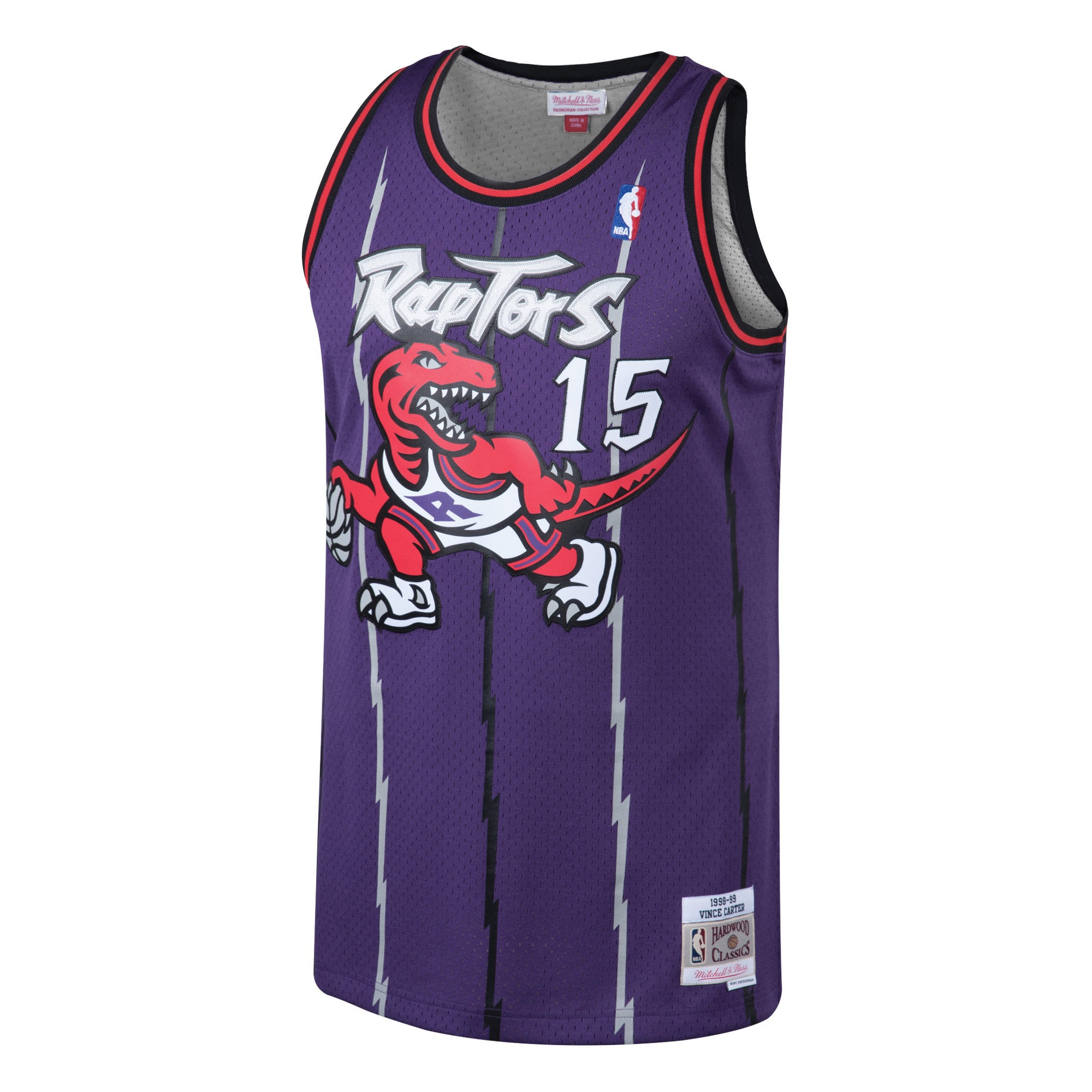 Men's Toronto Raptors Vince Carter Purple 1998/99 Hardwood Classics Swingman Jersey