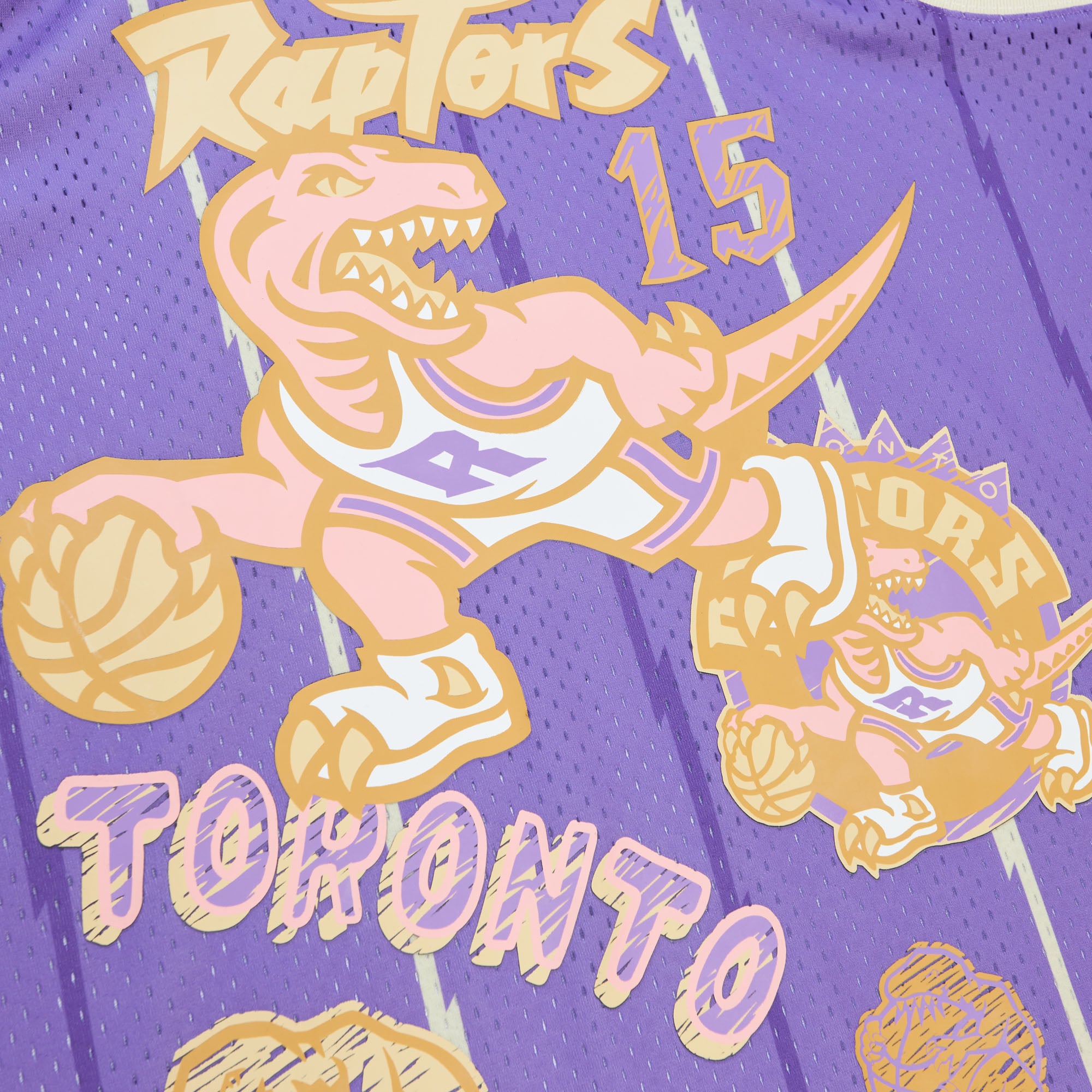 Men's Toronto Raptors Vince Carter Purple 1998/99 Swingman Sidewalk Sketch Jersey