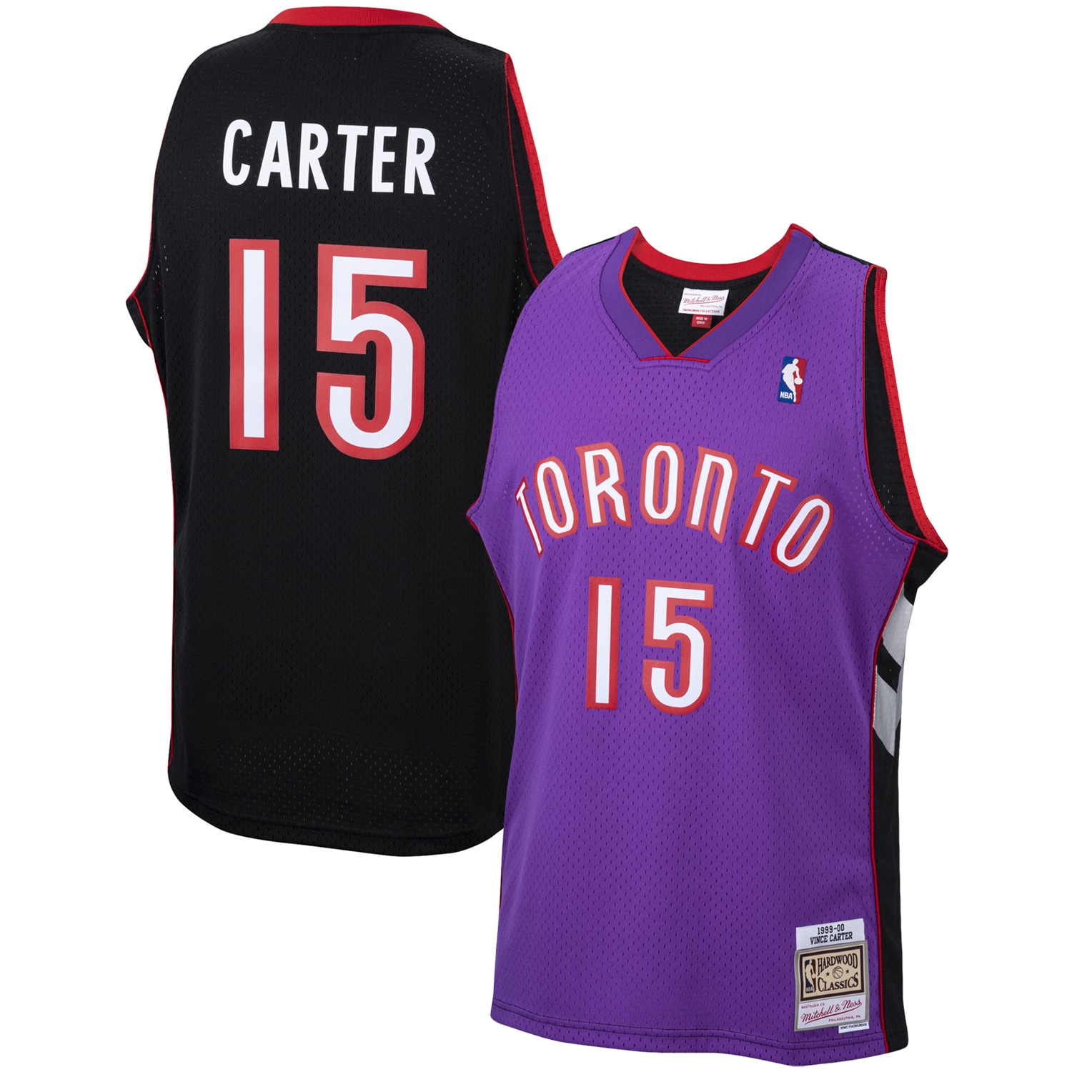 Men's Toronto Raptors Vince Carter Purple 1999/00 Hardwood Classics Swingman Jersey