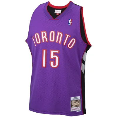 Men's Toronto Raptors Vince Carter Purple 1999/00 Hardwood Classics Swingman Jersey 02
