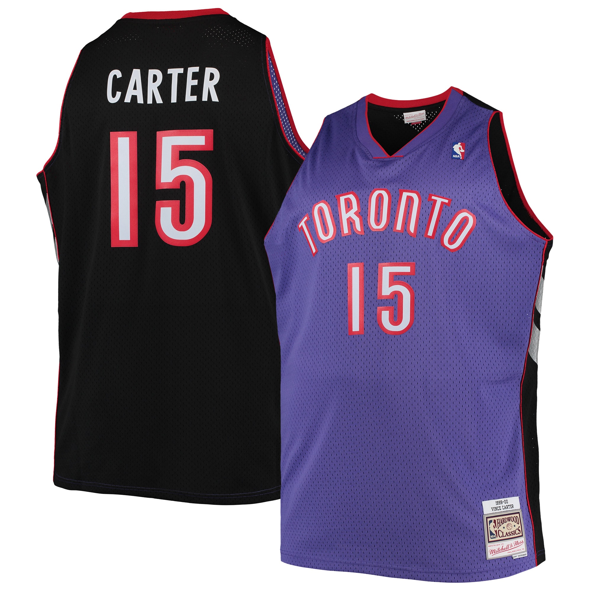 Men's Toronto Raptors Vince Carter Purple Big & Tall 1999/00 Hardwood Classics Swingman Jersey