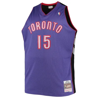 Men's Toronto Raptors Vince Carter Purple Big & Tall 1999/00 Hardwood Classics Swingman Jersey 02