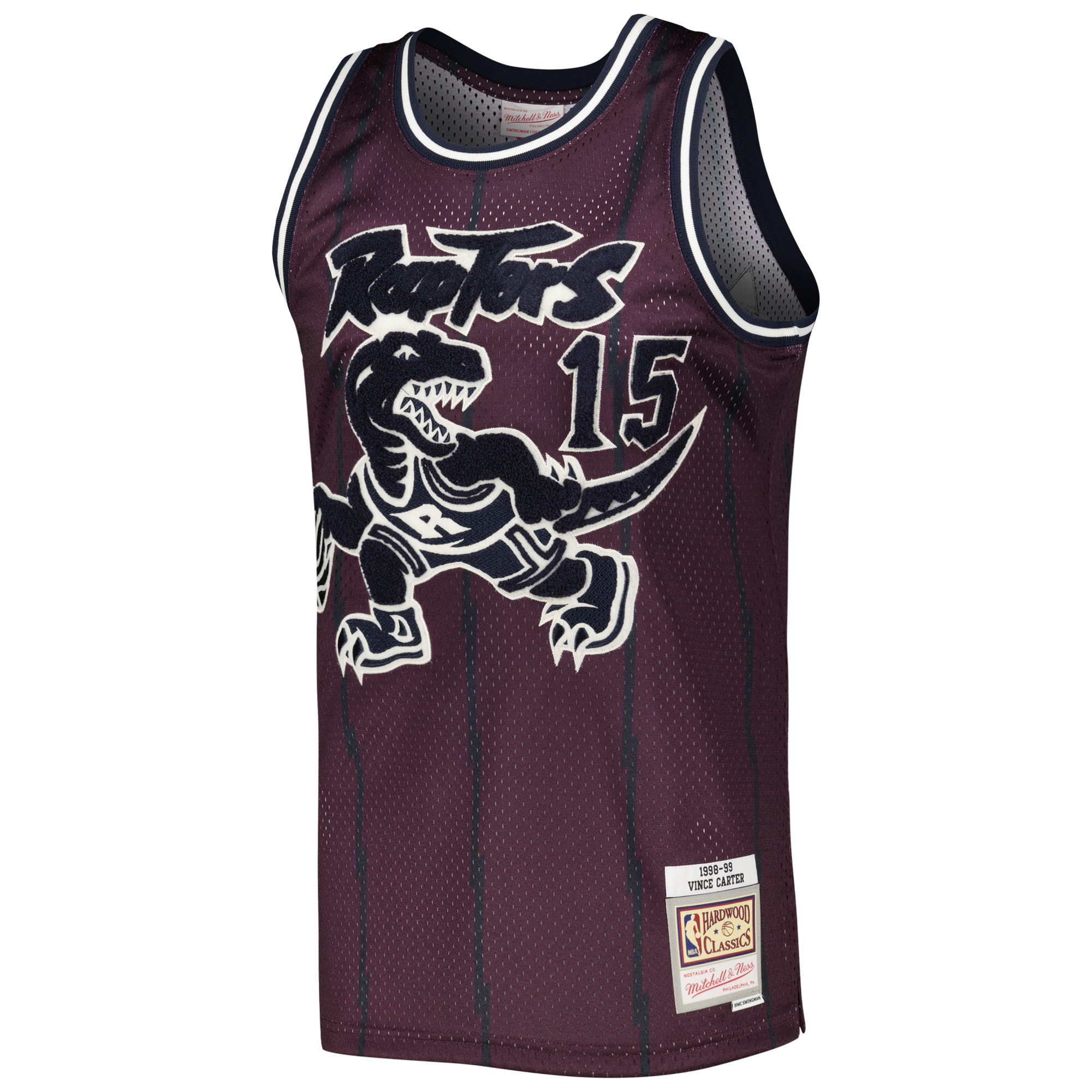 Men's Toronto Raptors Vince Carter Purple Hardwood Classics Off-Court Swingman Jersey