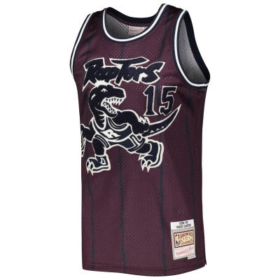 Men's Toronto Raptors Vince Carter Purple Hardwood Classics Off-Court Swingman Jersey 02