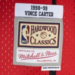 Men's Toronto Raptors Vince Carter Purple/Red Hardwood Classics 1998/99 Split Swingman Jersey