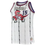 Men's Toronto Raptors Vince Carter White 1998/99 Big & Tall Hardwood Classics Swingman Jersey