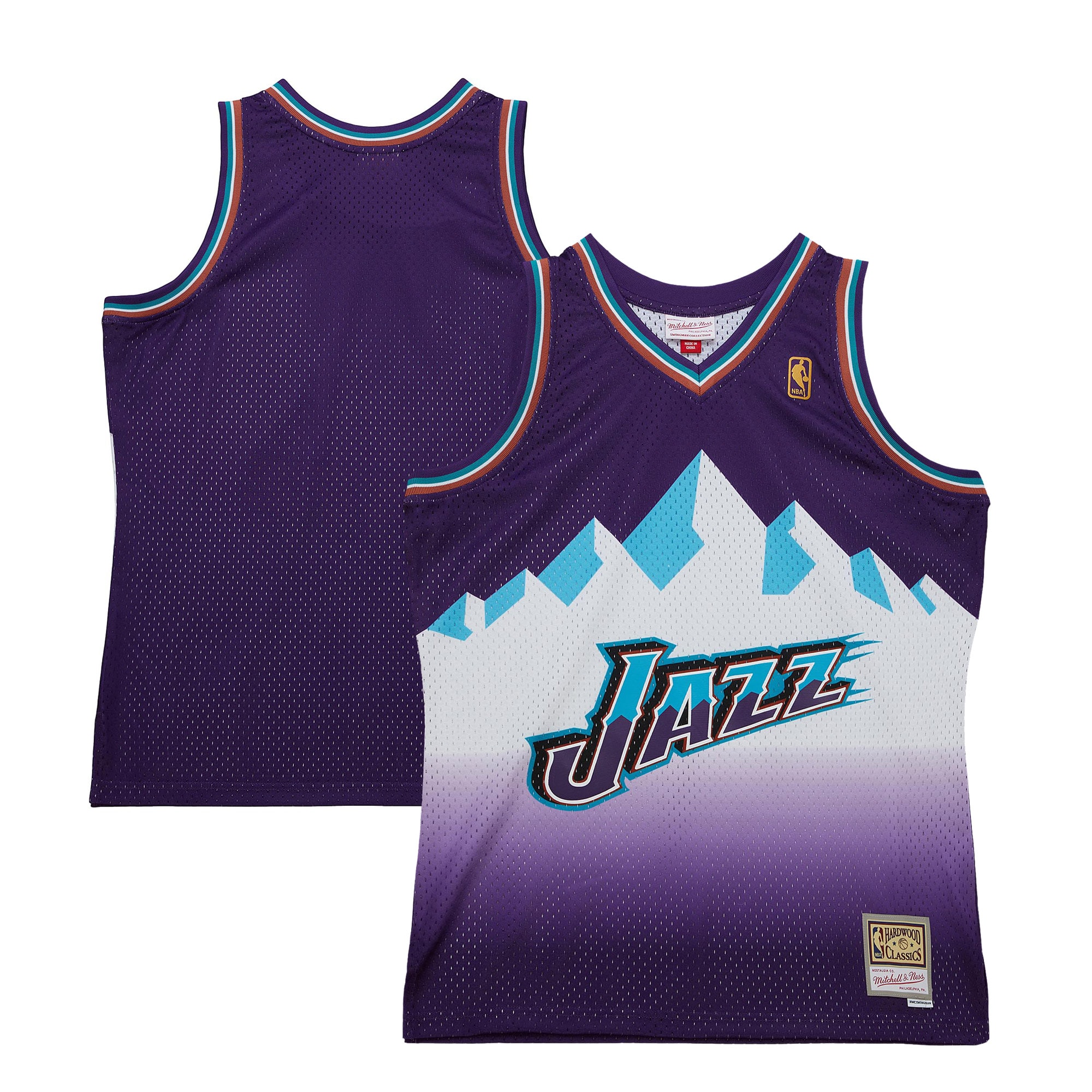 Men's Utah Jazz  Purple 1996-97 Hardwood Classics Swingman Jersey