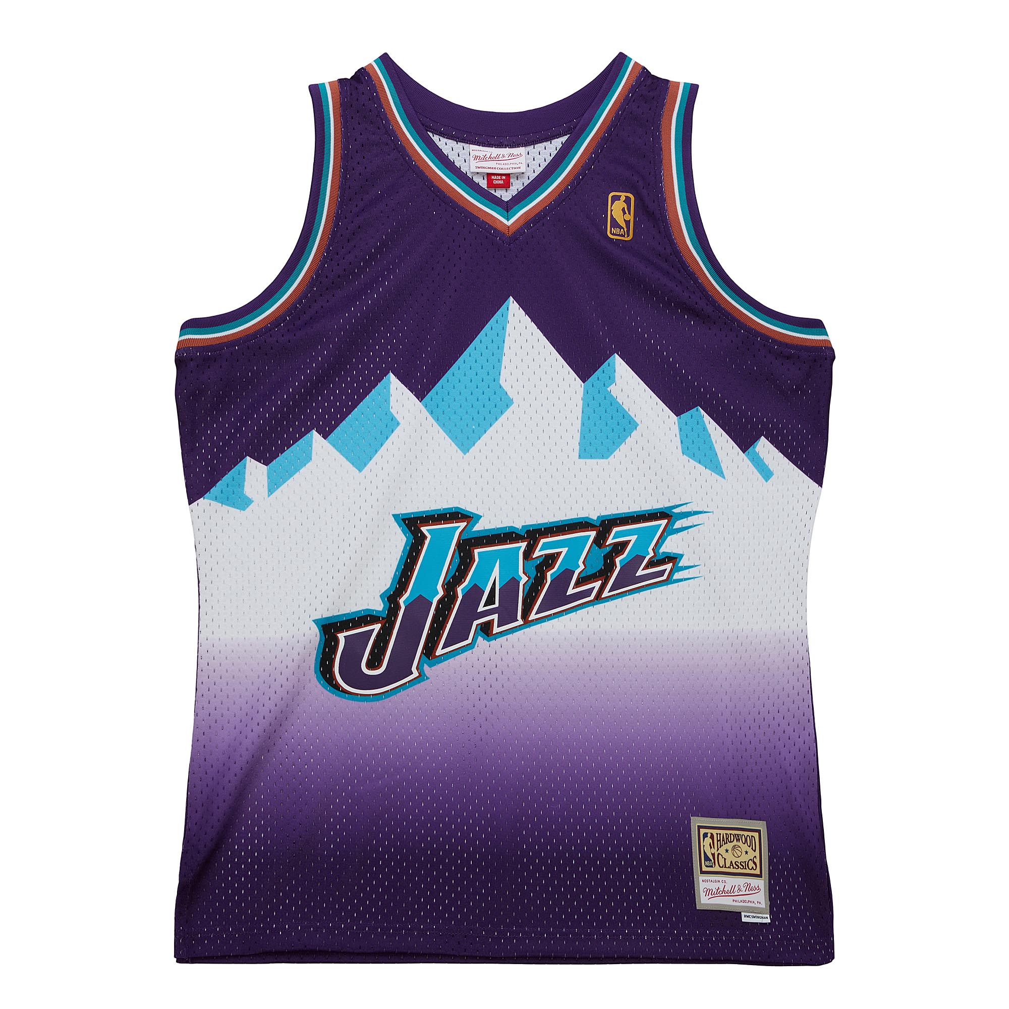 Men's Utah Jazz  Purple 1996-97 Hardwood Classics Swingman Jersey