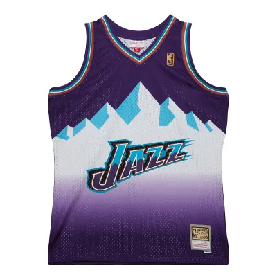 Men's Utah Jazz  Purple 1996-97 Hardwood Classics Swingman Jersey 02