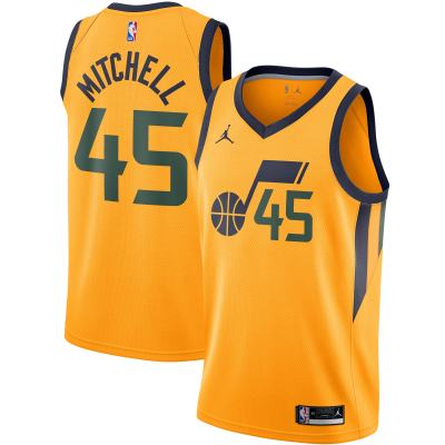 Men's Utah Jazz Donovan Mitchell Gold 2020/21 Swingman Jersey - Statement Edition 01