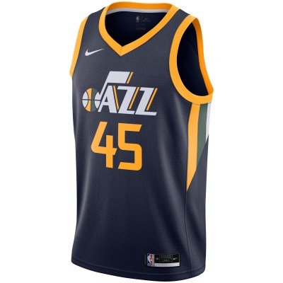 Men's Utah Jazz Donovan Mitchell Navy 2020/21 Swingman Jersey - Icon Edition 02