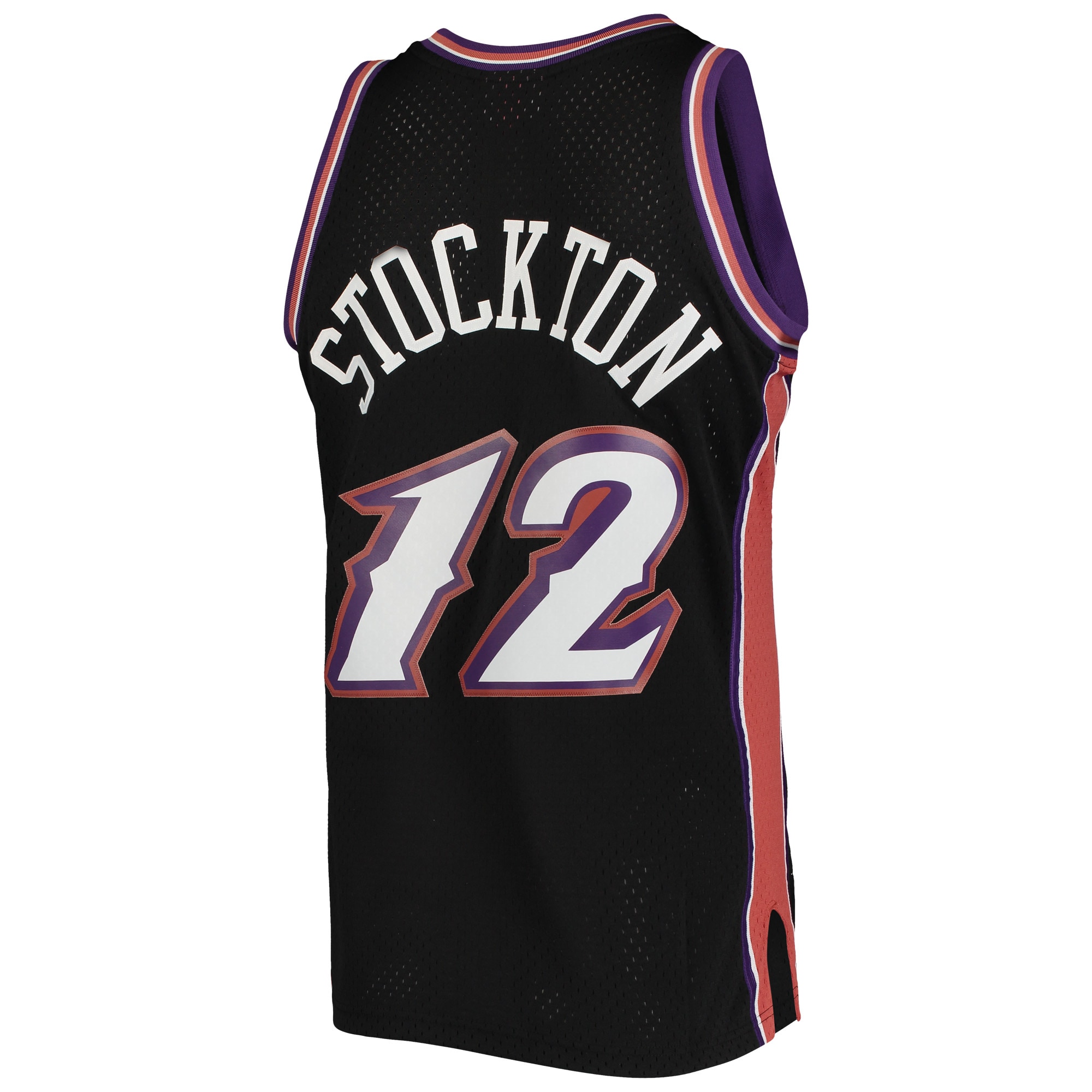 Men's Utah Jazz John Stockton Black 1998/99 Hardwood Classics Swingman Jersey