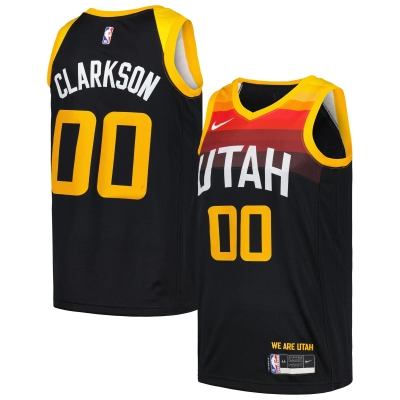 Men's Utah Jazz Jordan Clarkson Black Swingman Jersey - City Edition 01