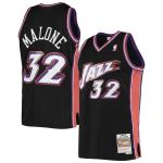 Men's Utah Jazz Karl Malone Black 2001/02 Hardwood Classics Swingman Jersey