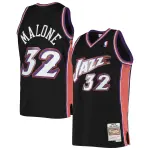 Men's Utah Jazz Karl Malone Black 2001/02 Hardwood Classics Swingman Jersey