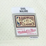 Men's Utah Jazz Karl Malone Cream Chainstitch Swingman Jersey