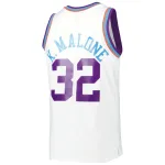 Men's Utah Jazz Karl Malone White 1991/92 Hardwood Classics Reload 3.0 Swingman Jersey