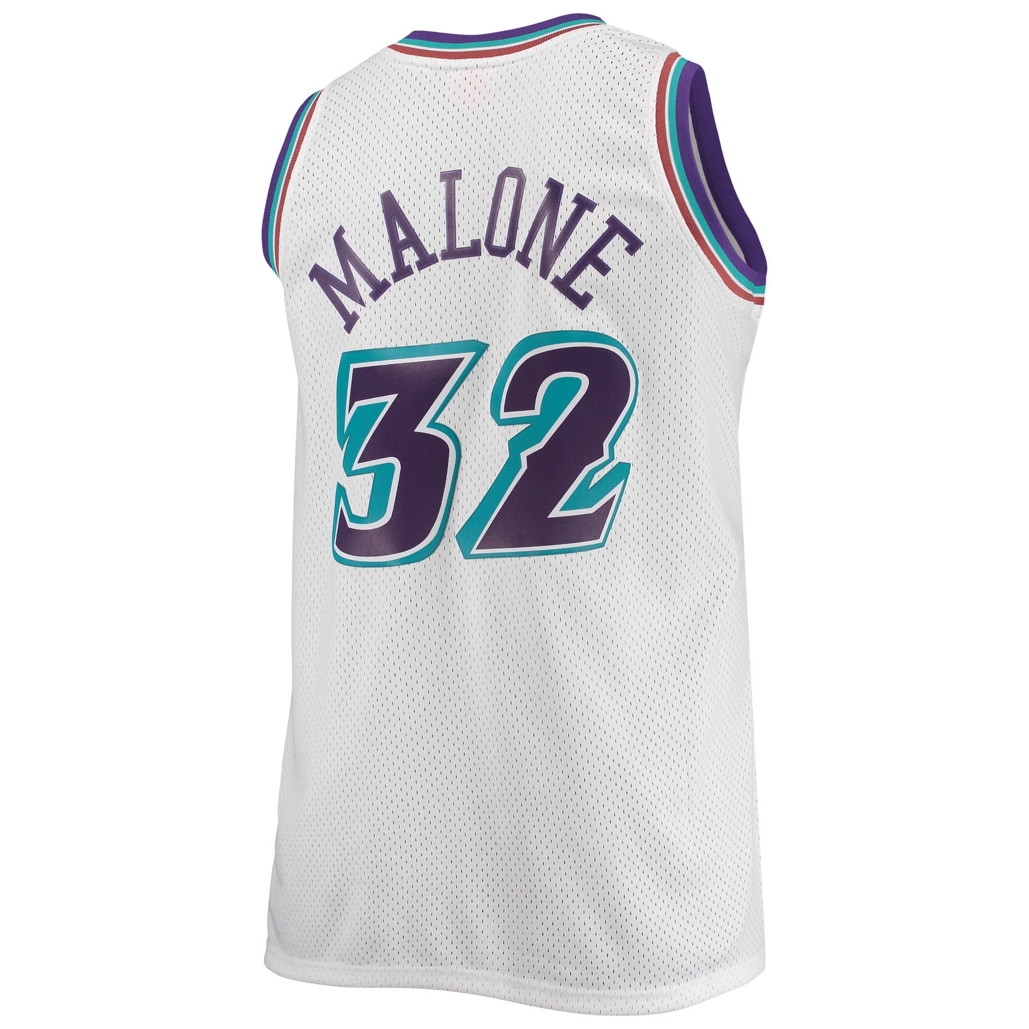 Men's Utah Jazz Karl Malone White 1996/97 Big & Tall Hardwood Classics Swingman Jersey