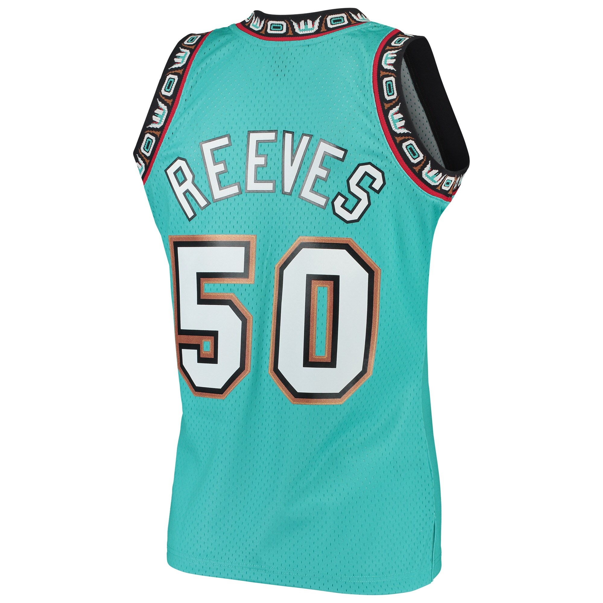 Men's Vancouver Grizzlies Bryant Reeves Turquoise 1995/96 Hardwood Classics Swingman Jersey