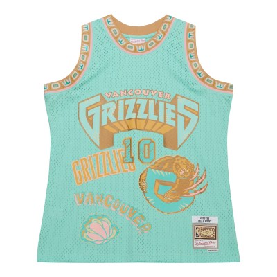 Men's Vancouver Grizzlies Mike Bibby Mint 1998/99 Swingman Sidewalk Sketch Jersey 02