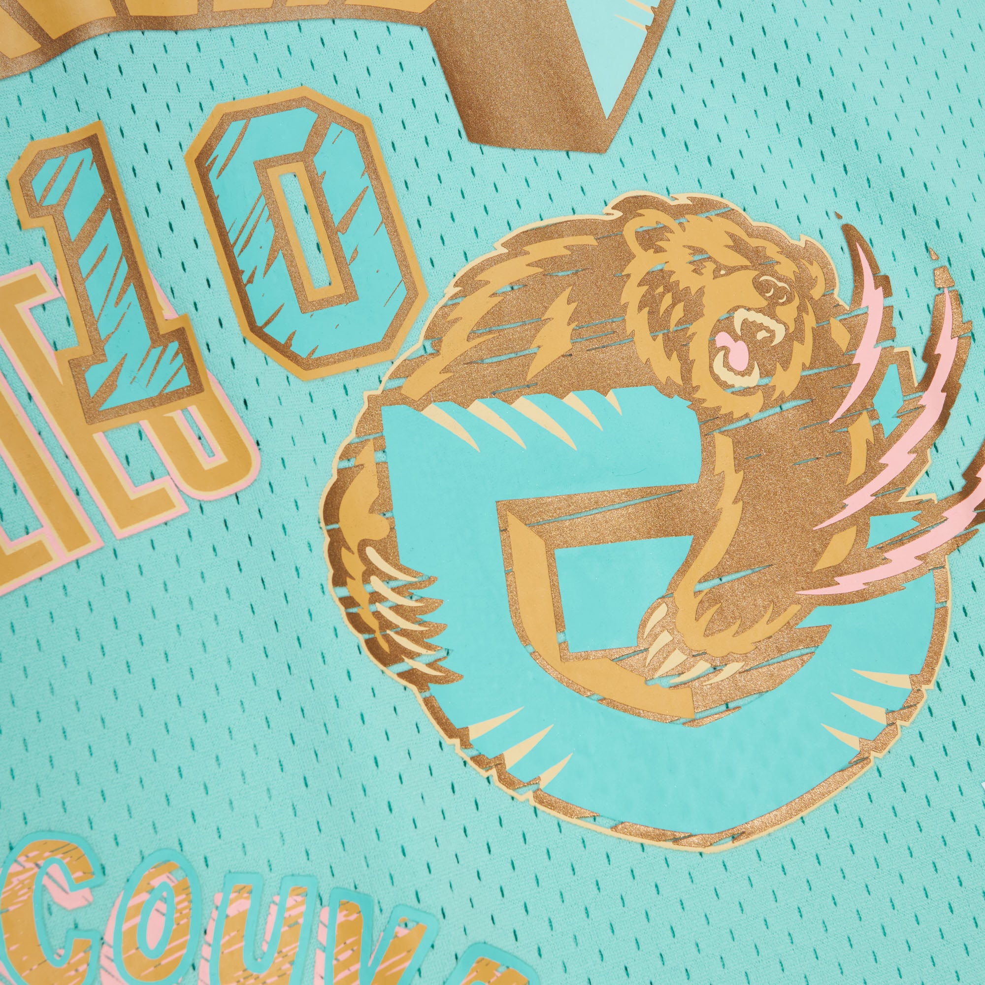 Men's Vancouver Grizzlies Mike Bibby Mint 1998/99 Swingman Sidewalk Sketch Jersey