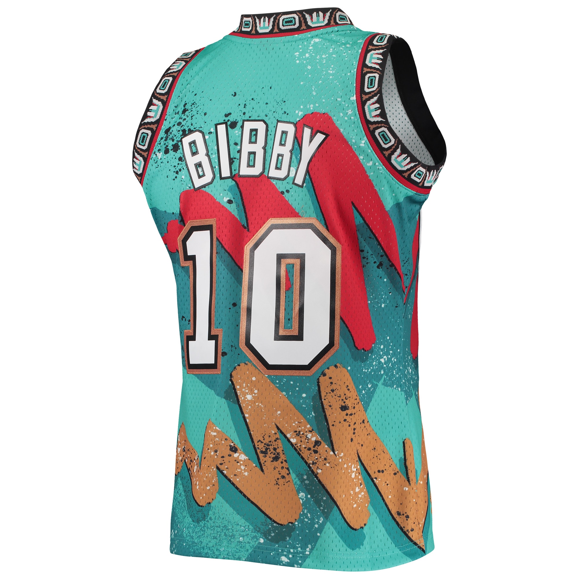 Men's Vancouver Grizzlies Mike Bibby Teal Hardwood Classics 1998/99 Hyper Hoops Swingman Jersey