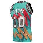 Men's Vancouver Grizzlies Mike Bibby Teal Hardwood Classics 1998/99 Hyper Hoops Swingman Jersey