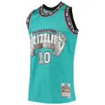 Men's Vancouver Grizzlies Mike Bibby Turquoise 1996/97 Hardwood Classics NBA 75th Anniversary Diamond Swingman Jersey